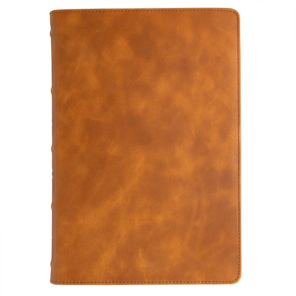 Cover image for CSB Giant Print Bible, Holman Handcrafted Collection, Marbled Chestnut Premium Calfskin, isbn: 9798384518235