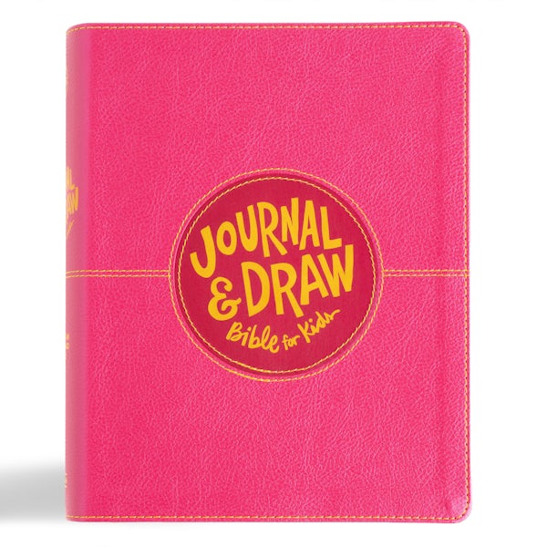 Cover image for CSB Journal and Draw Bible for Kids, Pink Leathertouch, isbn: 9798384523642