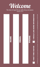 Cover image for Guest Welcome Card: Welcome - Burgundy (Package of 50), isbn: 9798384526438