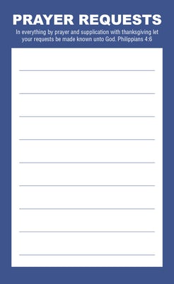 Cover image for Prayer Request Card - Blue (Package of 50), isbn: 9798384526476