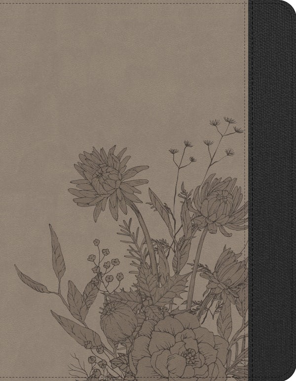 Cover image for KJV Notetaking Bible, Brown Floral Leathertouch, Zipper Edition, isbn: 9798384562023