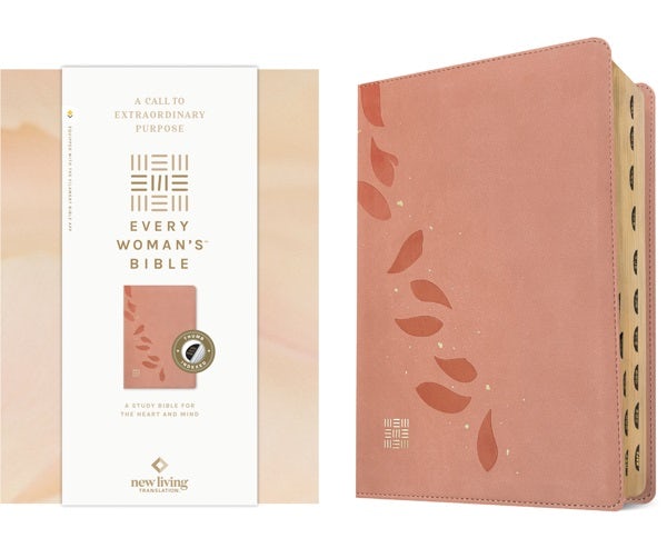 Cover image for NLT Every Woman's Bible, Filament Enabled (Leatherlike, Pink Petals, Indexed, Red Letter), isbn: 9798400503078