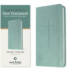 Cover image for NLT Pocket Thinline New Testament with Psalms and Proverbs (Leatherlike, Teal Cross), isbn: 9798400509148