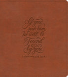 Cover image for ESV Journaling Study Bible (Trutone, English Saddle, 1 Chronicles 28:9 Design), isbn: 9798874902612