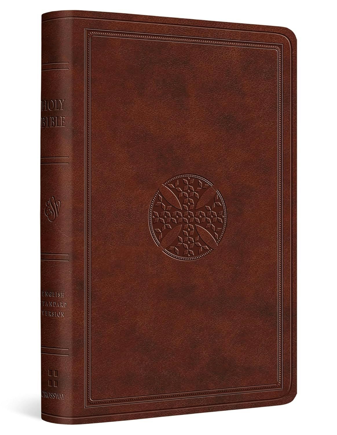 Cover image for ESV Value Compact Bible (Trutone, Chestnut, Mosaic Cross Design), isbn: 9798874902872