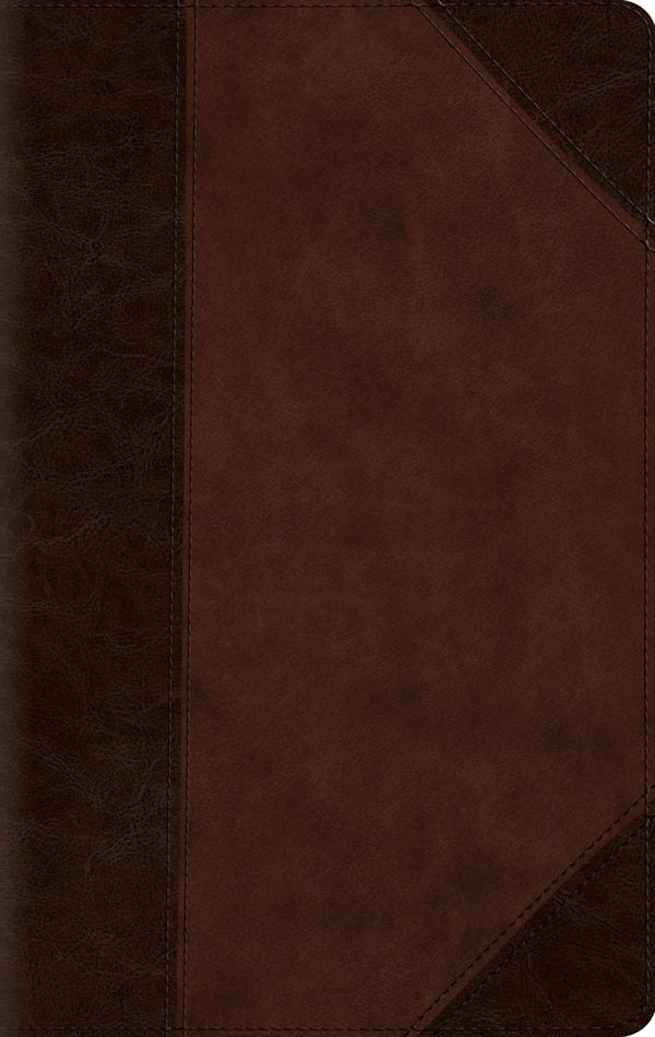 Cover image for ESV Large Print Compact Bible, Red Letter (Trutone, Brown/Walnut, Portfolio Design), isbn: 9798874902957