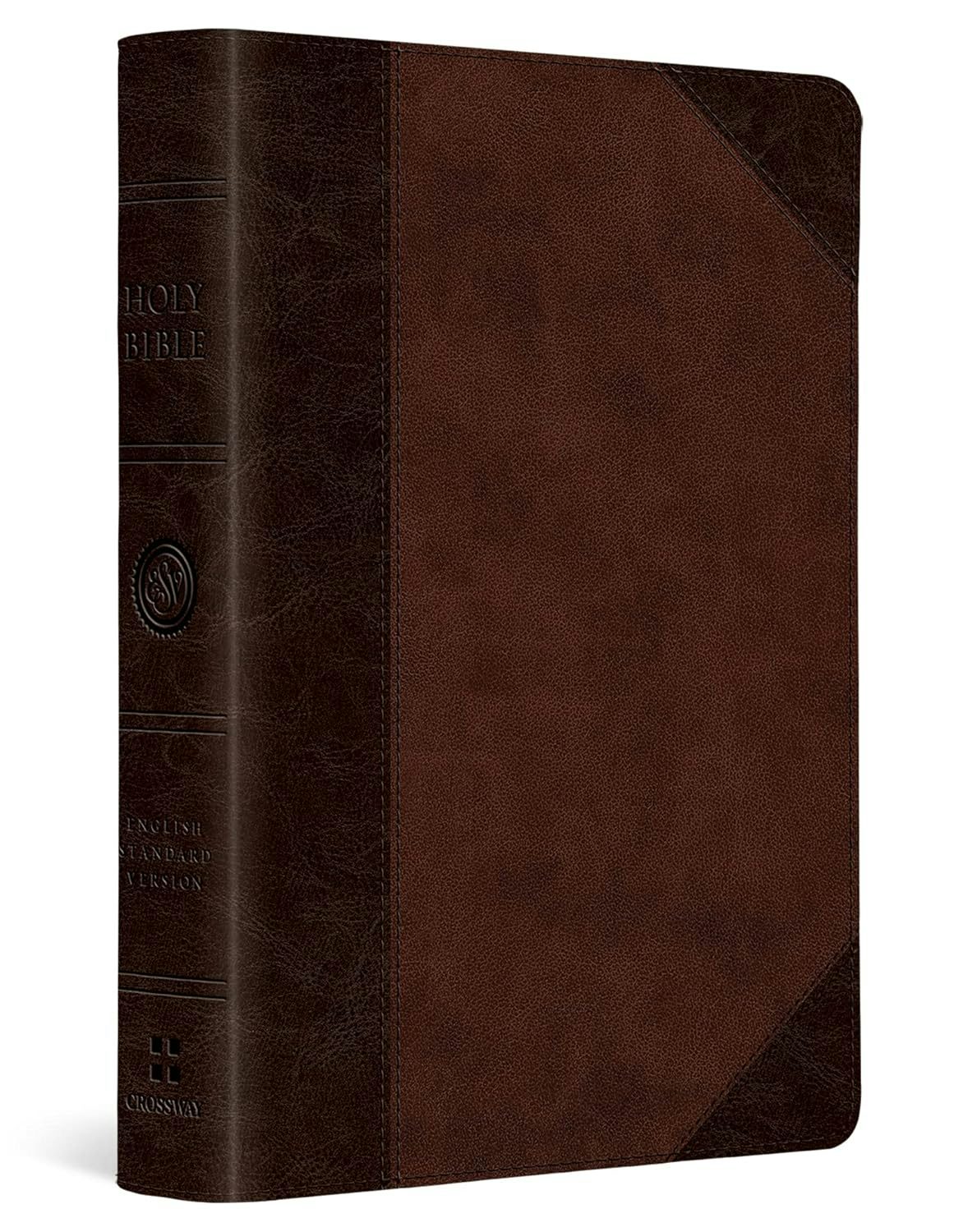 Cover image for ESV Large Print Compact Bible, Red Letter (Trutone, Brown/Walnut, Portfolio Design), isbn: 9798874902957