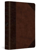Cover image for ESV Large Print Compact Bible, Red Letter (Trutone, Brown/Walnut, Portfolio Design), isbn: 9798874902957