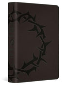 Cover image for ESV Large Print Compact Bible, Red Letter (Trutone, Charcoal, Crown Design), isbn: 9798874902964