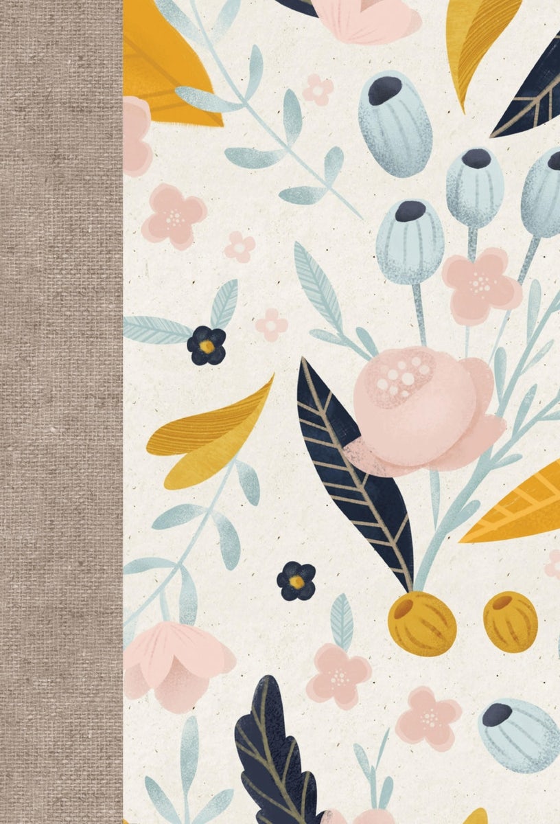 Cover image for ESV Large Print Compact Bible, Red Letter (Hardcover, Spring Bloom Design), isbn: 9798874902971