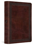 Cover image for ESV Large Print Compact Bible, Red Letter (Trutone, Mahogany, Border Design), isbn: 9798874902995