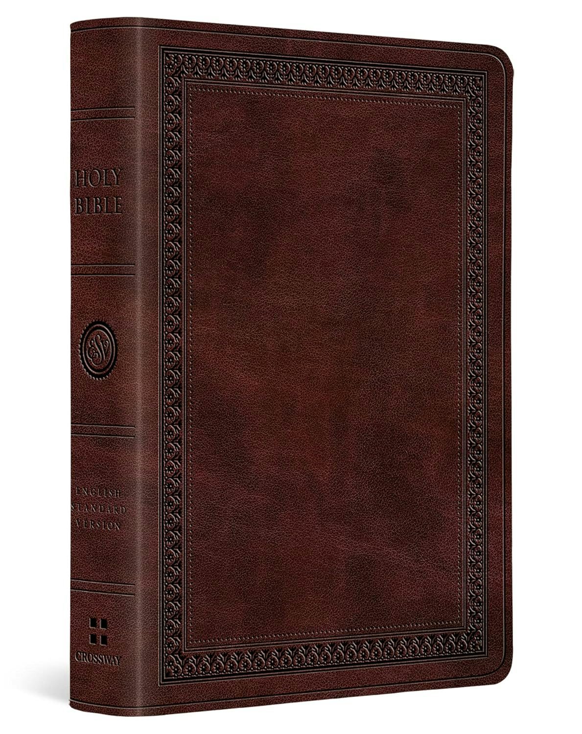 Cover image for ESV Value Large Print Compact Bible (Trutone, Mahogany, Border Design), isbn: 9798874903060