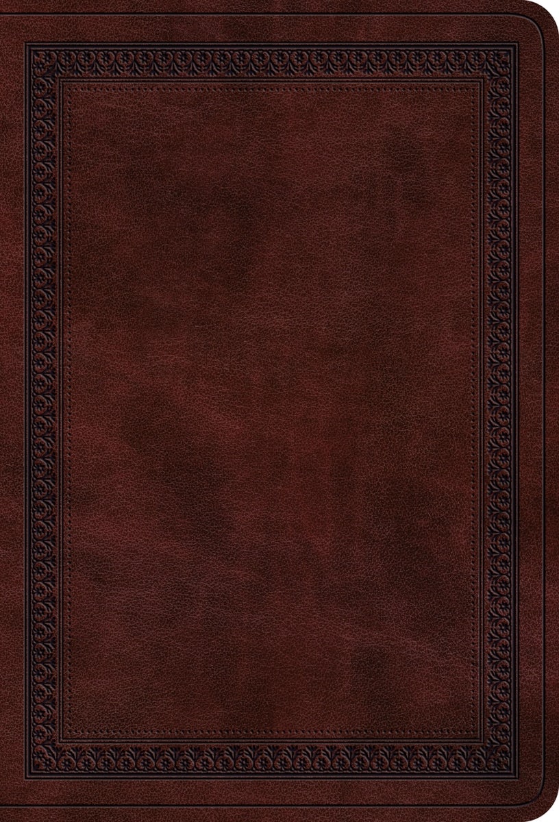 Cover image for ESV Value Large Print Compact Bible (Trutone, Mahogany, Border Design), isbn: 9798874903060