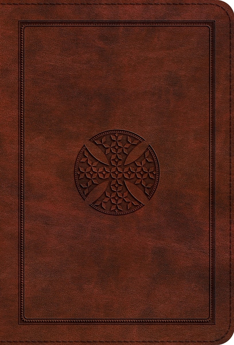 Cover image for ESV Large Print Compact Bible (Trutone, Brown, Mosaic Cross Design), isbn: 9798874903206