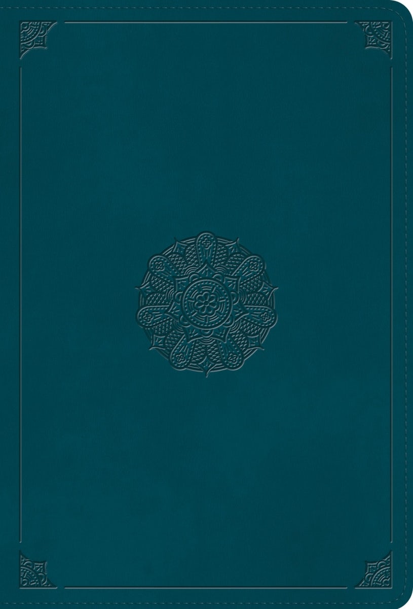 Cover image for ESV Giant Print Thinline Bible, Red Letter (Trutone, Deep Teal, Emblem Design), isbn: 9798874906306