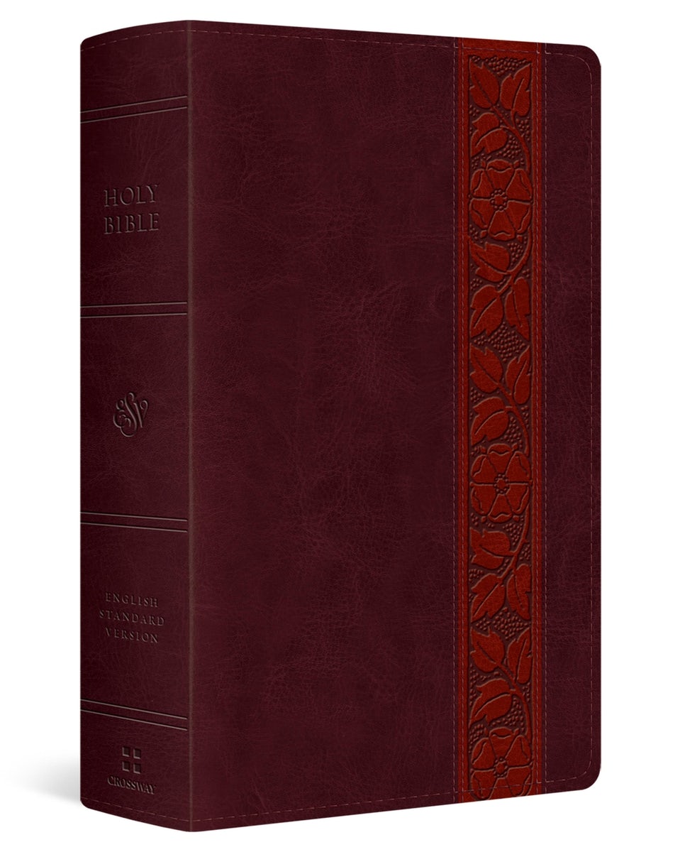 Cover image for ESV Giant Print Personal Size Bible, Red Letter (Trutone, Mahogany, Trellis Design), isbn: 9798874906634