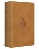 Cover image for ESV Large Print Personal Size Bible, Red Letter (Trutone, Nubuck Caramel, Wildflower Design), isbn: 9798874907709