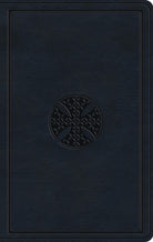 Cover image for ESV Large Print Value Thinline Bible (Trutone, Navy, Mosaic Cross Design), isbn: 9798874907761