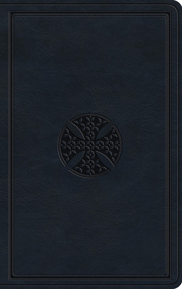 Cover image for ESV Large Print Value Thinline Bible (Trutone, Navy, Mosaic Cross Design), isbn: 9798874907761