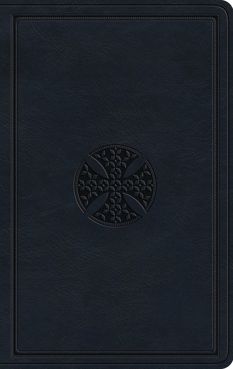 Cover image for ESV Large Print Value Thinline Bible (Trutone, Navy, Mosaic Cross Design), isbn: 9798874907761
