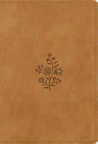 Cover image for ESV Large Print Compact Bible, Red Letter (Trutone, Nubuck Caramel, Wildflower Design), isbn: 9798874914592