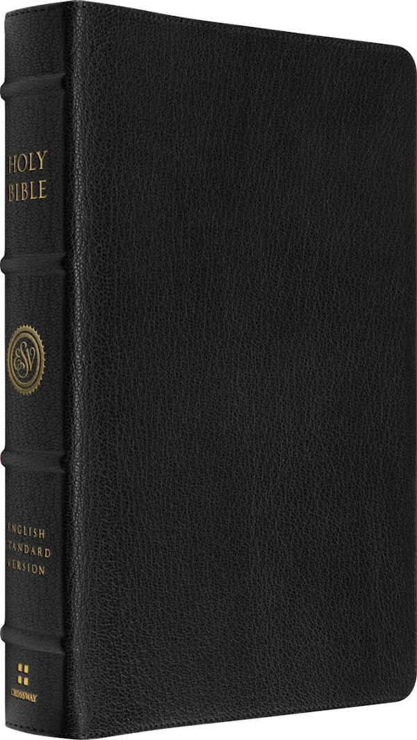 Cover image for ESV Heirloom Bible, Scriptura Sacra: 25th Anniversary Personal Size Reference Edition (Goatskin, Black, Full Yapp), isbn: 9798874915612