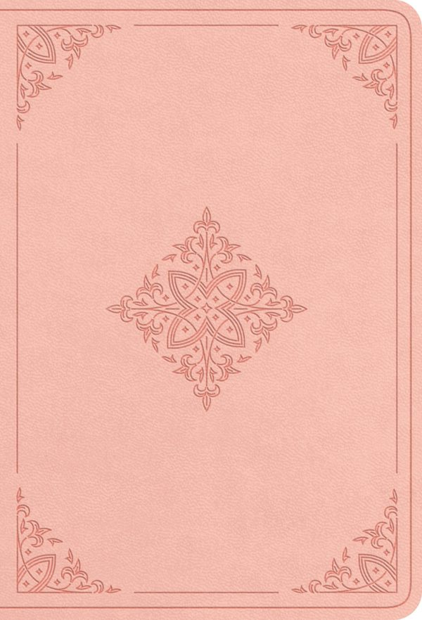 Cover image for ESV Large Print Value Compact Bible, Red Letter (Trutone, Blush Rose, Fleur-De-Lis Design), isbn: 9798874916152