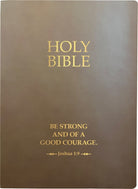 Cover image for Kjver Holy Bible, Be Strong and Courageous Life Verse Edition, Large Print, Coffee Ultrasoft, isbn: 9798887691763
