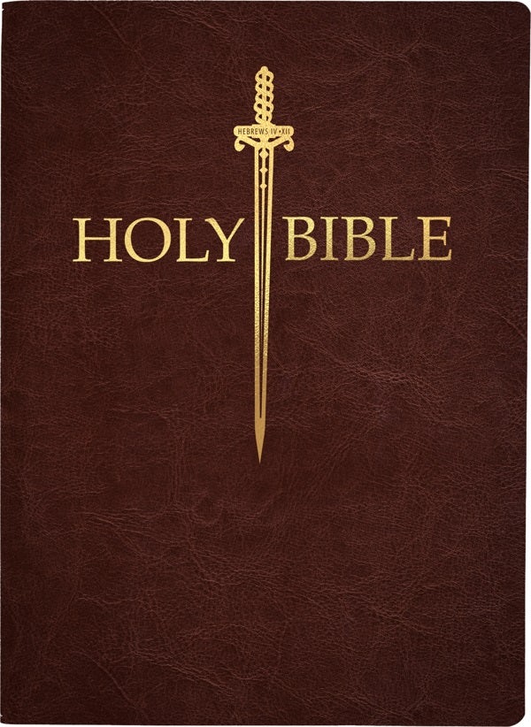 Cover image for KJV Sword Bible, Large Print, Dark Mahogany Genuine Leather, Thumb Index, isbn: 9798887691886