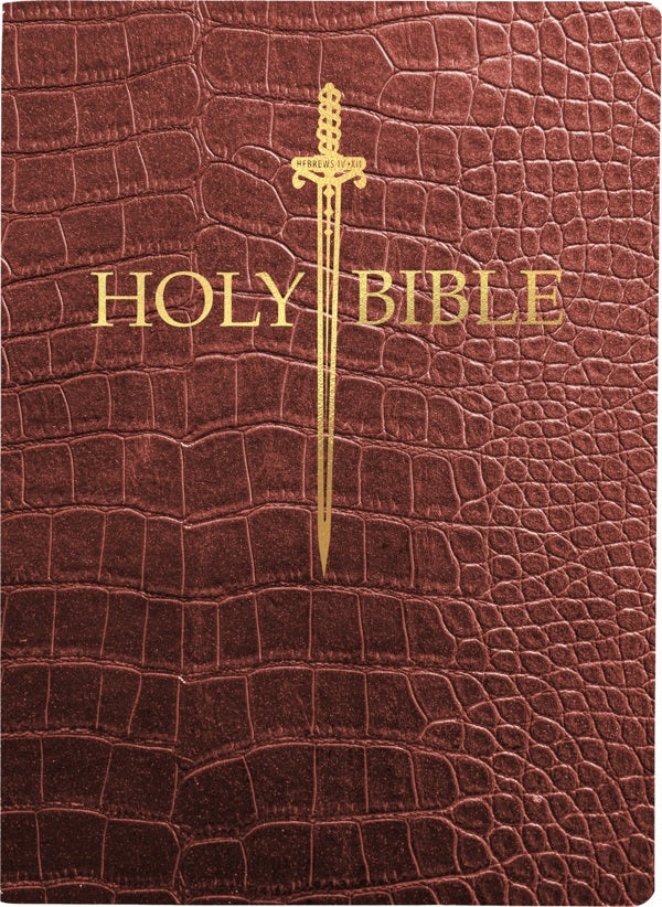 Cover image for KJV Sword Bible, Large Print, Walnut Alligator Bonded Leather, Thumb Index, isbn: 9798887691916