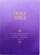 Cover image for KJV Holy Bible, Delight Yourself in the Lord Life Verse Edition, Large Print, Royal Purple Ultrasoft, isbn: 9798887691947
