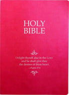 Cover image for KJV Holy Bible, Delight Yourself in the Lord Life Verse Edition, Large Print, Berry Ultrasoft, isbn: 9798887691954