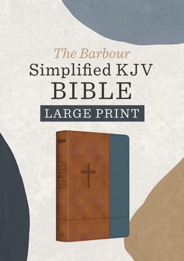 Cover image for The Barbour Simplified Kjv--Large Print [Rust & Stone Cross], isbn: 9798891510081