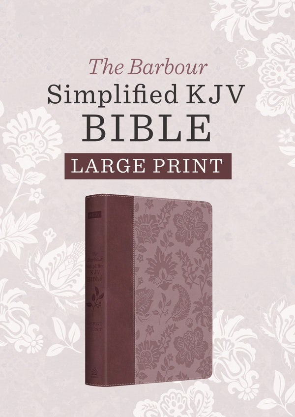 Cover image for Barbour Simplified Kjv--Large Print [Plum & Paisley], isbn: 9798891510098