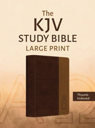 Cover image for The KJV Study Bible, Large Print (Indexed) [Two-Tone Brown Alpha & Omega], isbn: 9798891511491