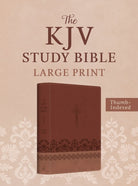 Cover image for The KJV Study Bible, Large Print (Indexed) [Rose & Chestnut Cross], isbn: 9798891511507