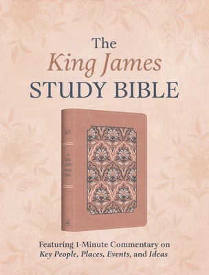 Cover image for The King James Study Bible: Featuring 1-Minute Commentary on Key People, Places, Events, and Ideas [Rose Damask], isbn: 9798891512047