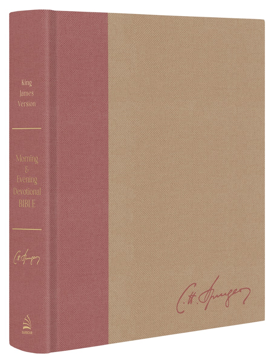 Cover image for Charles Spurgeon's Morning & Evening Devotional Bible KJV [Rose Gold & Sand Signature], isbn: 9798891513723
