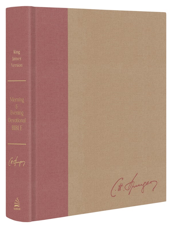 Cover image for Charles Spurgeon's Morning & Evening Devotional Bible KJV [Rose Gold & Sand Signature], isbn: 9798891513723