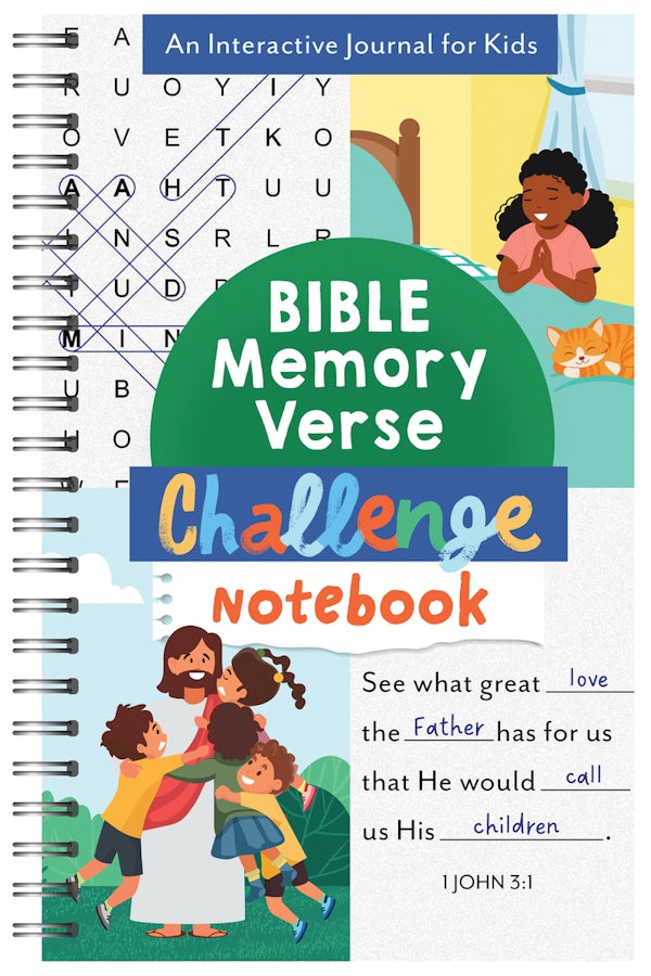 Cover image for Bible Memory Verse Challenge Notebook: An Interactive Journal for Kids, isbn: 9798891515284