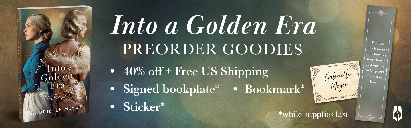 "Into a Golden Era" Pre-Order Goodies: 40% off, free U.S. shipping, signed bookplate*, bookmark*, and sticker*. *While supplies last.