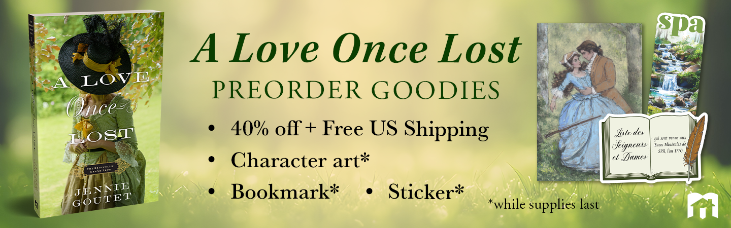 "A Love Once Lost" Pre-Order Goodies: 40% off, free U.S. shipping, character art*, bookmark*, and sticker*. *While supplies last.