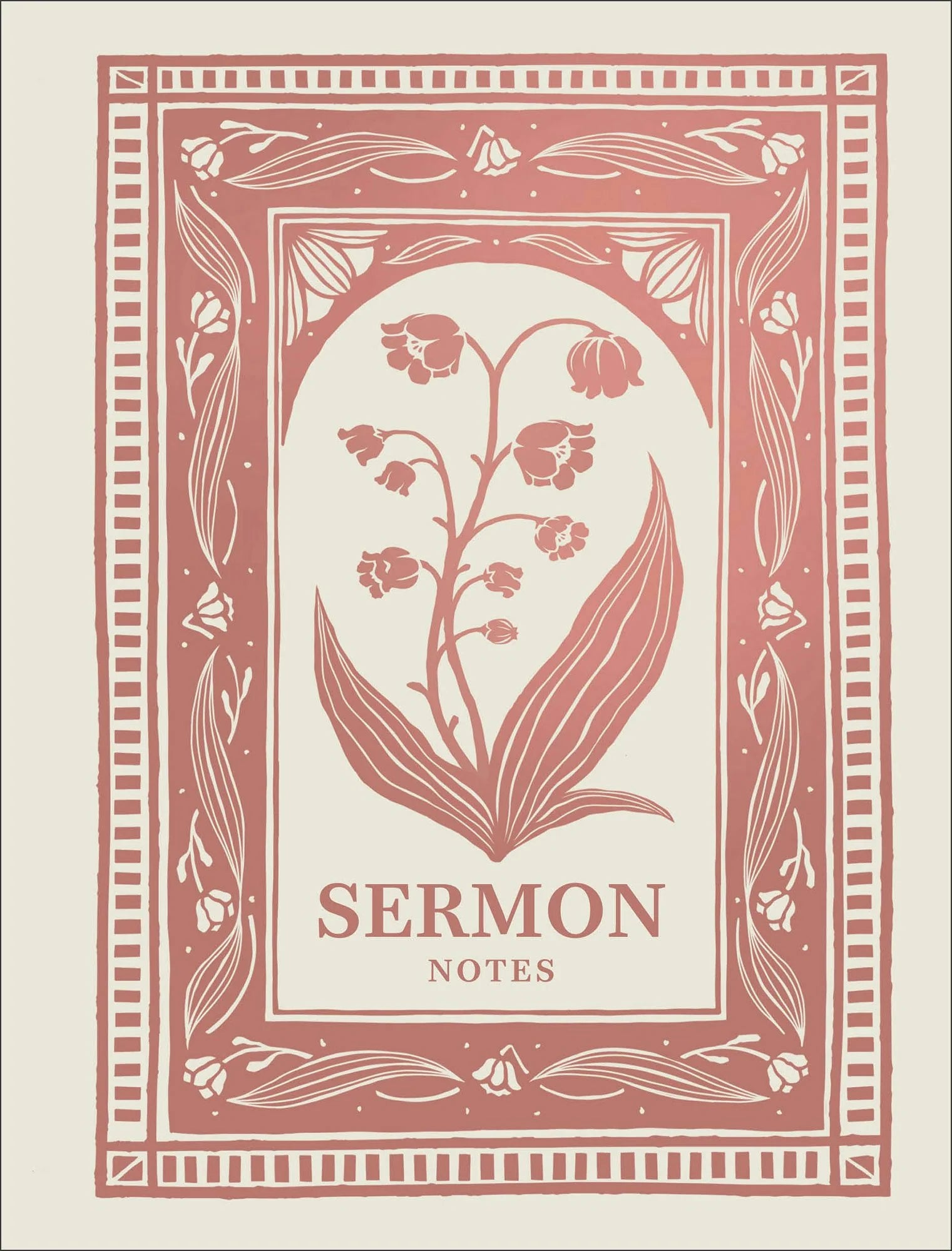 Cover of the Sermon Notes Journal by Nesting Box Press.