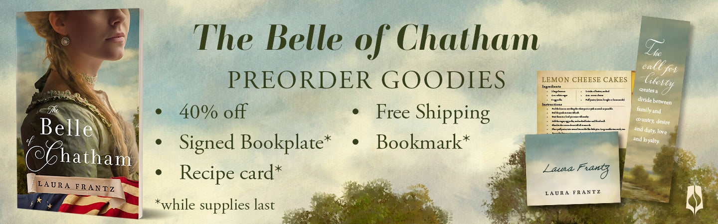 "The Belle of Chatham" Preorder Goodies: 40% off, free U.S. shipping, signed bookplate*, bookmark*, and recipe card*. *While supplies last.