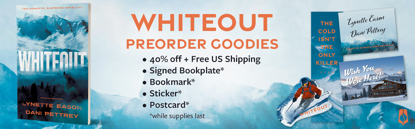 "Whiteout" Preorder Goodies: 40% off, free U.S. shipping, signed bookplate*, bookmark*, sticker*, and postcard*. *While supplies last.